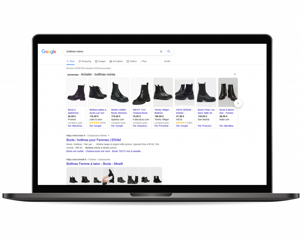 recherche google shopping